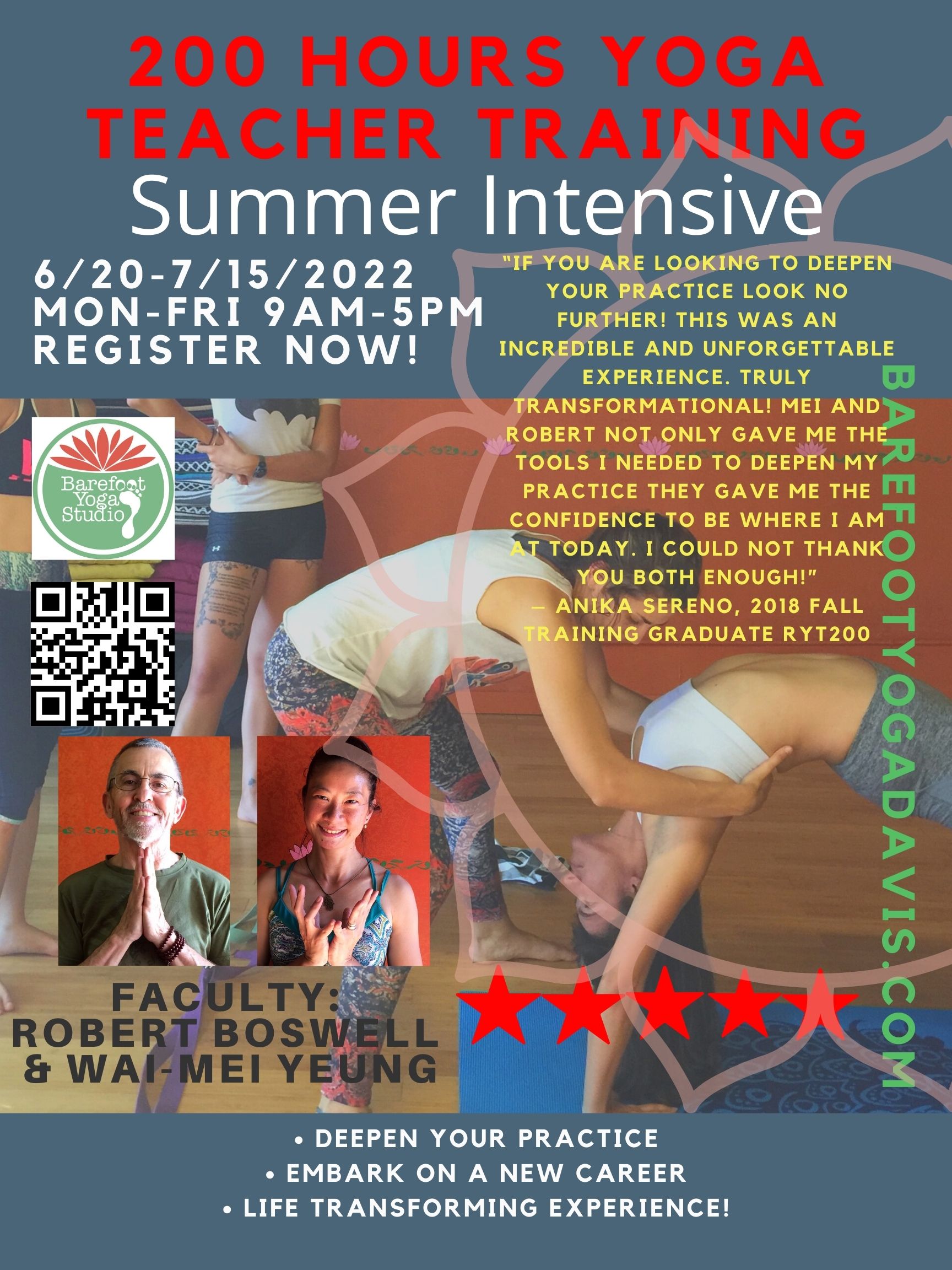 Yoga Teacher Training Summer Intensive 6/20-7/15
